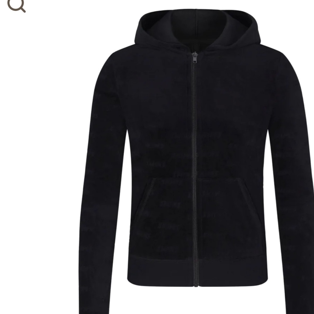 Skims Logo velour hoodie